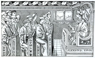 Interno di una scuola, illustrazione da 